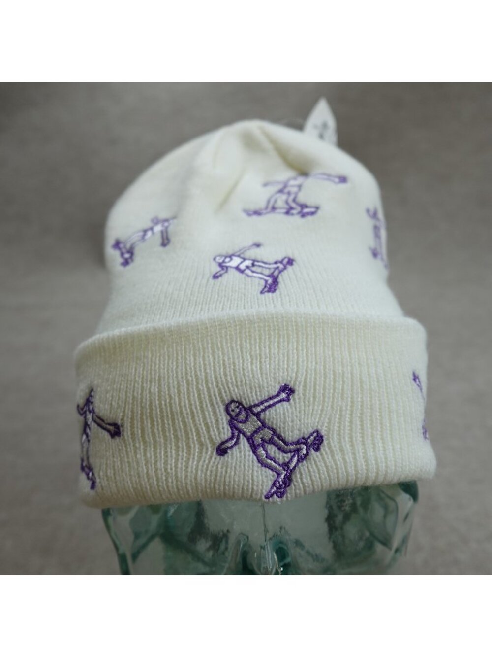 Thrasher Hat Ivory Beanie Gonz Embroidered Mark Gonzales NEW